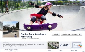 A Facebook page — Petition for a Skate Park - OCNJ — seeks to rally support for the rebuilding of a park in Ocean City.