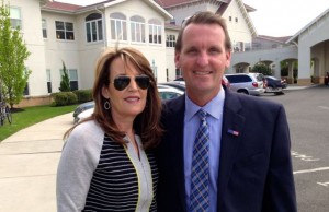 Mayor Jay Gillian and his wife, Michele, head to the polls Tuesday in Ocean City. Gillian is seeking his second term in office.