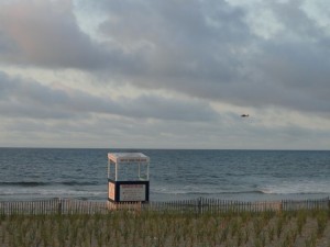 The Coast Guard is searching from the air on Monday morning.