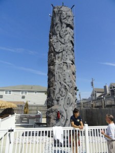 New rock-climbing wall at Boardwalk Adventures in Ocean City, NJ.