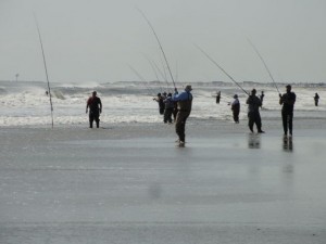 Two hundred lined the beaches in Ocean City south of 14th Street on Saturday for the 47th annual Surf Fishing Invitational Tournament. 