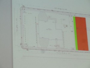 A graphic shows the Ocean City Fire Department (left), the charitable Clothes Closet, part of a buffer zone (in green) and the location of the skate park (in red).