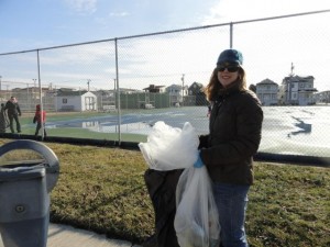 Susie Stauffer volunteered with a friend and their children at the 34th Street Playground in Ocean City.