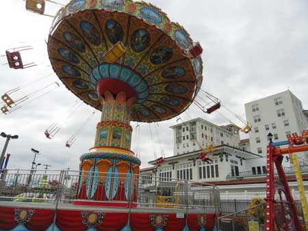 The swings flew for the first time this season at Playland's Castaway Cove on Saturday.