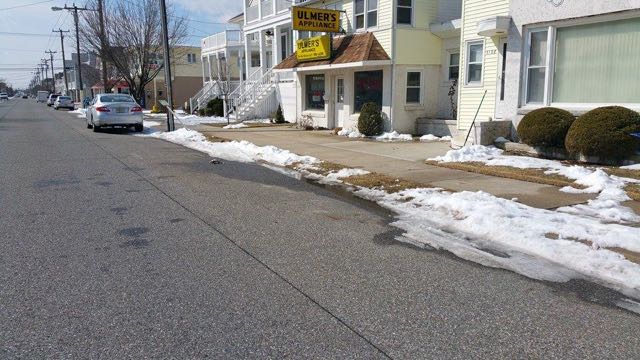 Scene of the hit-and-run on Monday morning on the 3100 block of Asbury Avenue in Ocean City, NJ.