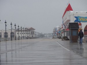 As of 7:30 a.m. Thursday, no snow had arrived in Ocean City. Heavy rain was still falling.