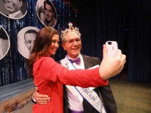 Perks of the new Job: selfies with former Miss New Jersey Ashley Fairfield, a judge for the contest.