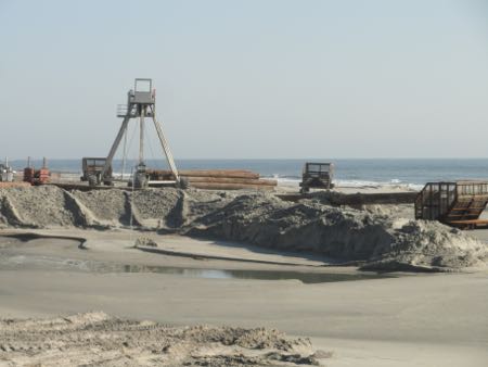 As of Thursday (Dec. 10), the north end beach replenishment project was at Eighth Street.