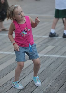 Dancing on the Boardwalk during Family Night in Ocean City.