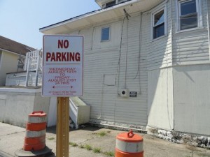 Temporary signs on Fourth Street prohibit parking near Palermo's  from Wednesday (Aug. 19) through Friday (Aug. 21).