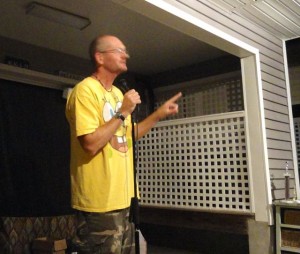 Steve Sands, 51, of the 800 block of First Street, serves as the emcee and organizer of the talent show that bears his name.