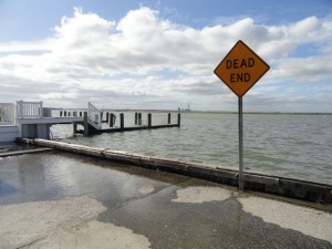 Even on Monday, the bay approaches the top of the bulkhead at 11th Street in Ocean City during high tide. But while the flood waters stretched beyond West Avenue over the weekend, 11th Street was dry on Monday.