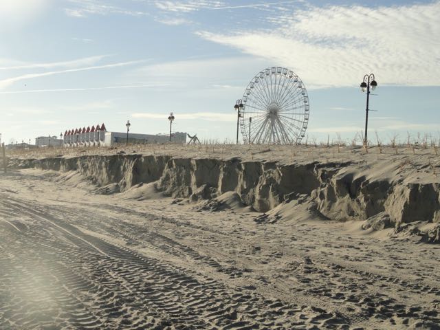 The only spot where last weekend's nor'easter carved into dunes was at Fifth Street.