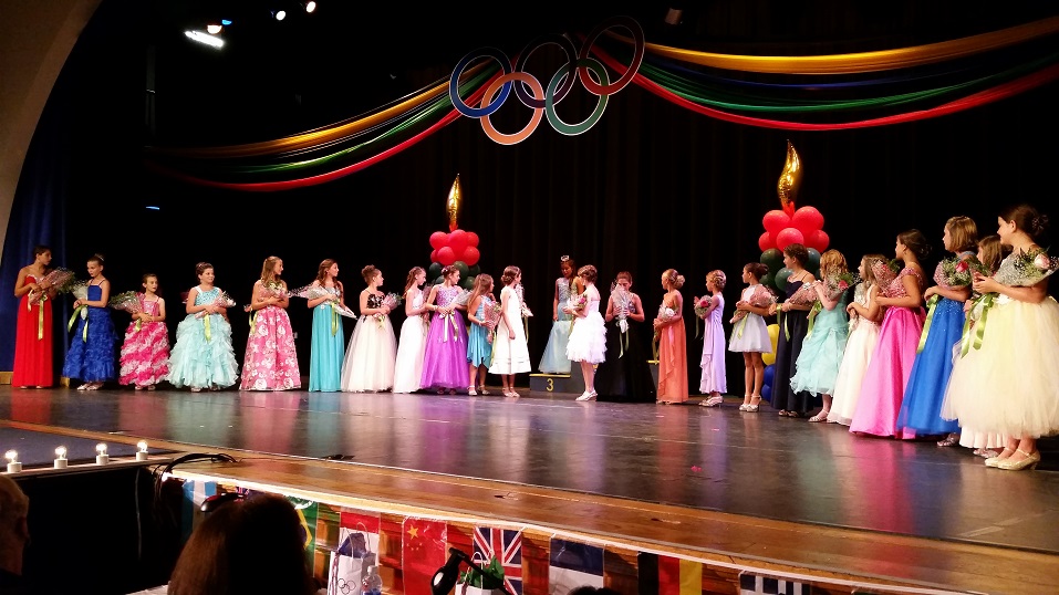 All 23 contestants lined up on stage to honor outgoing Little Miss Ocean City 2016 Sarah Rodriguez, in center.