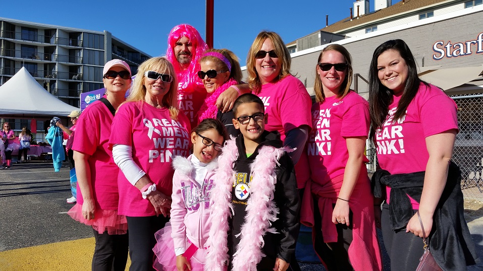 Friends and co-workers of Shore Physicians Group employee Beth Beaver showed their support for her. Beaver, who is dealing with cancer, did not participate in the walk.