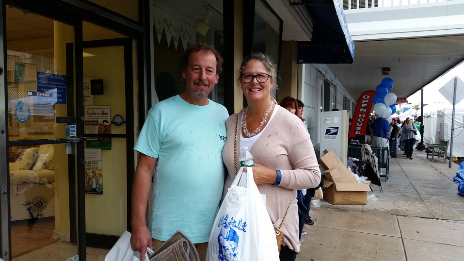 Ken and Pam Grabell, of Philadelphia, bought some decorations for their vacation home in Somers Point.