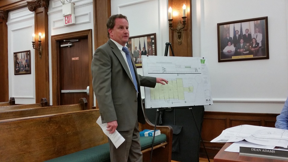 William McLees, architect for the Strand's development group, describes the project to the Ocean City Planning Board.