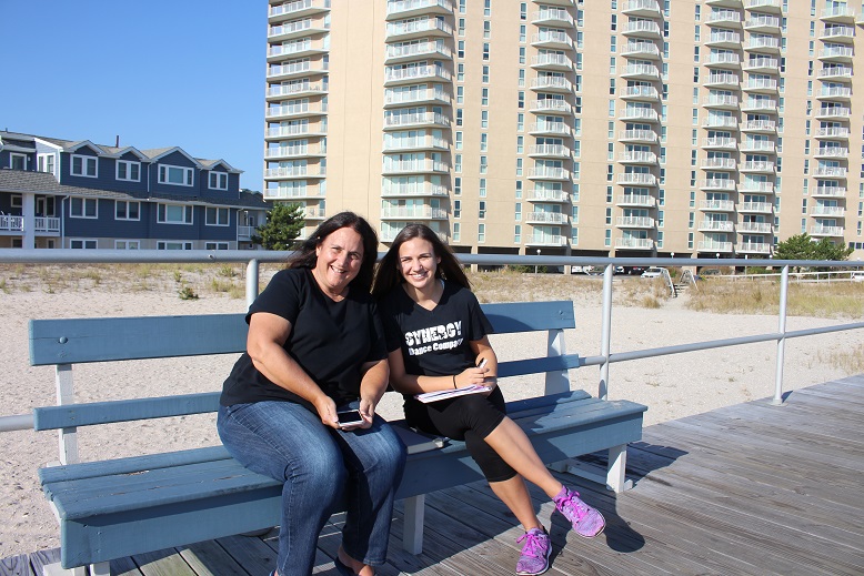 Mom Donna and daughter Christina Young took advantage of yesday's spectacular weather