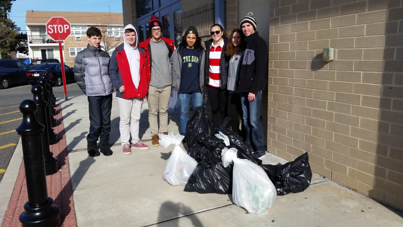 Members of the Ocean City High School Student Council did their part by picking up trash from a baseball field and the marshlands along 34th Street.