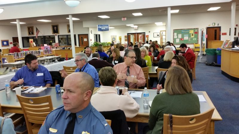 School representatives, security experts and law enforcement officials attended the summit at the Ocean City High School library.