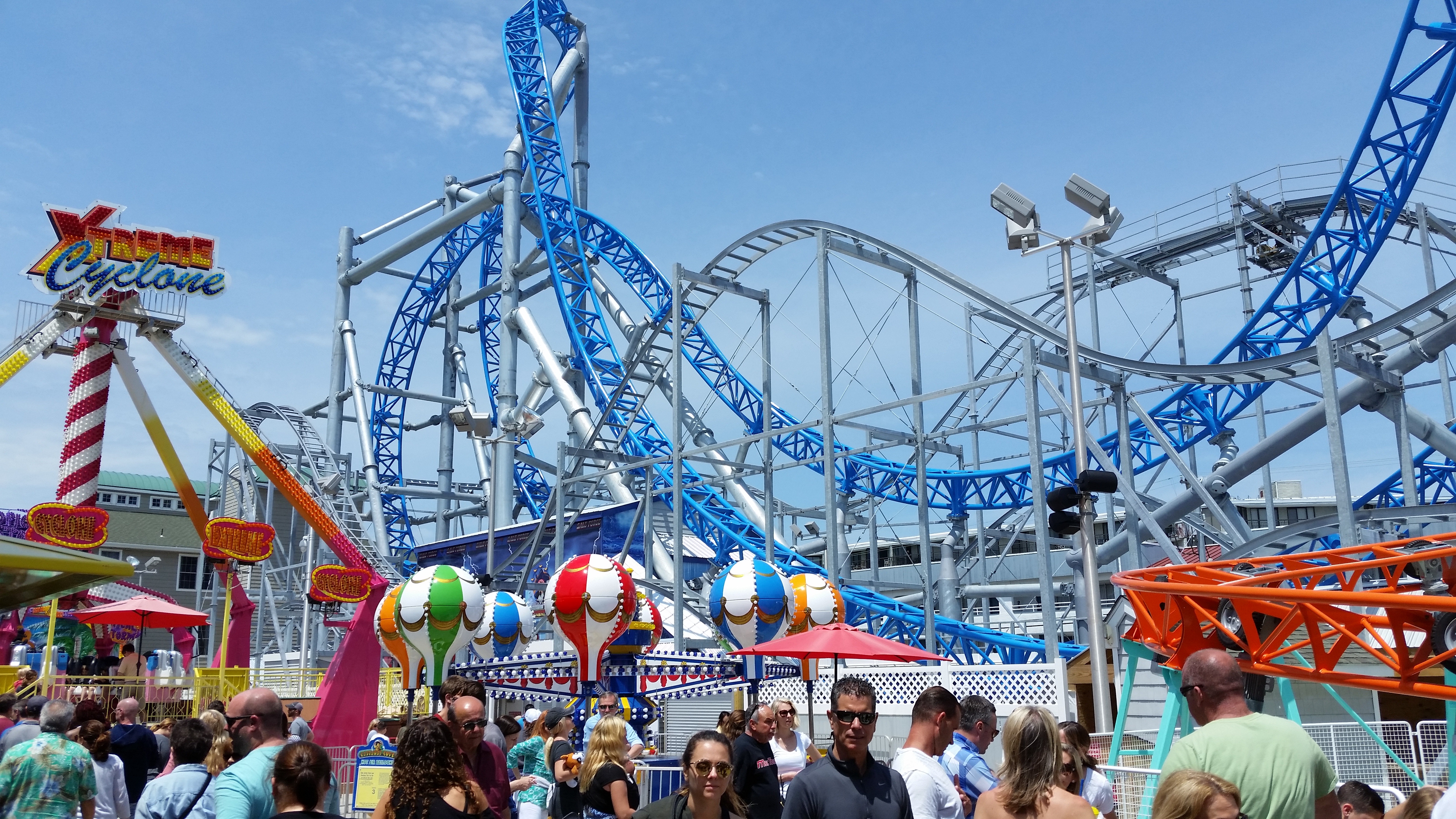 Ocean City New Jersey Blue Roller Coaster