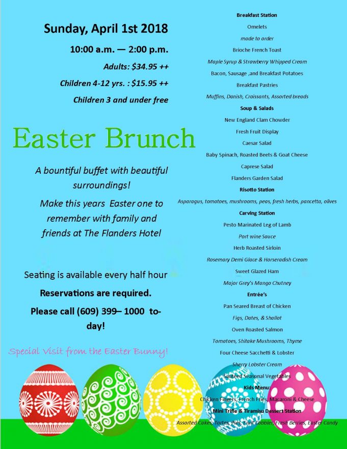 Easter Brunch at The Flanders Hotel | OCNJ Daily