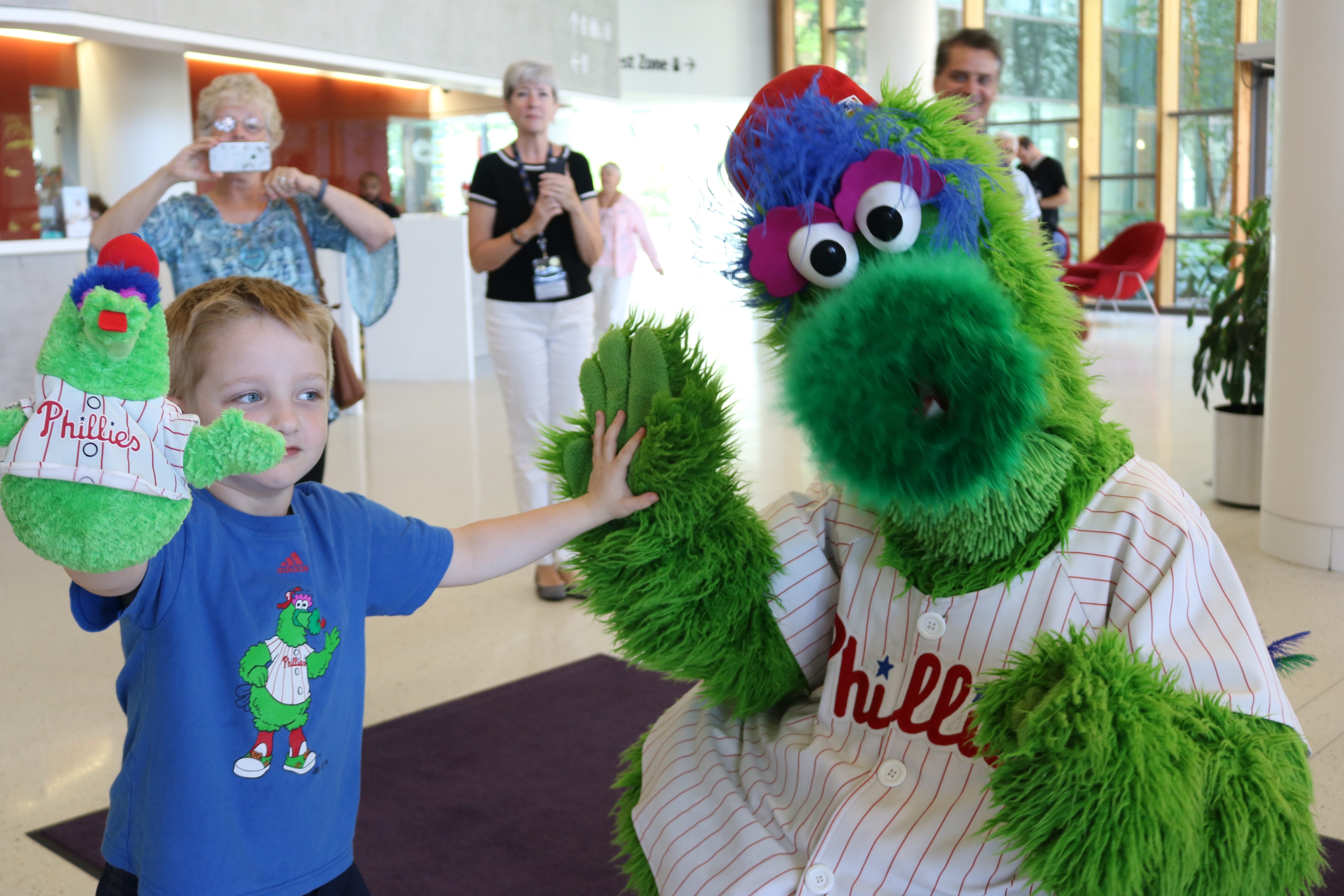 Phillie Phanatic Brings Cheer to Shore Medical Center in Somers Point