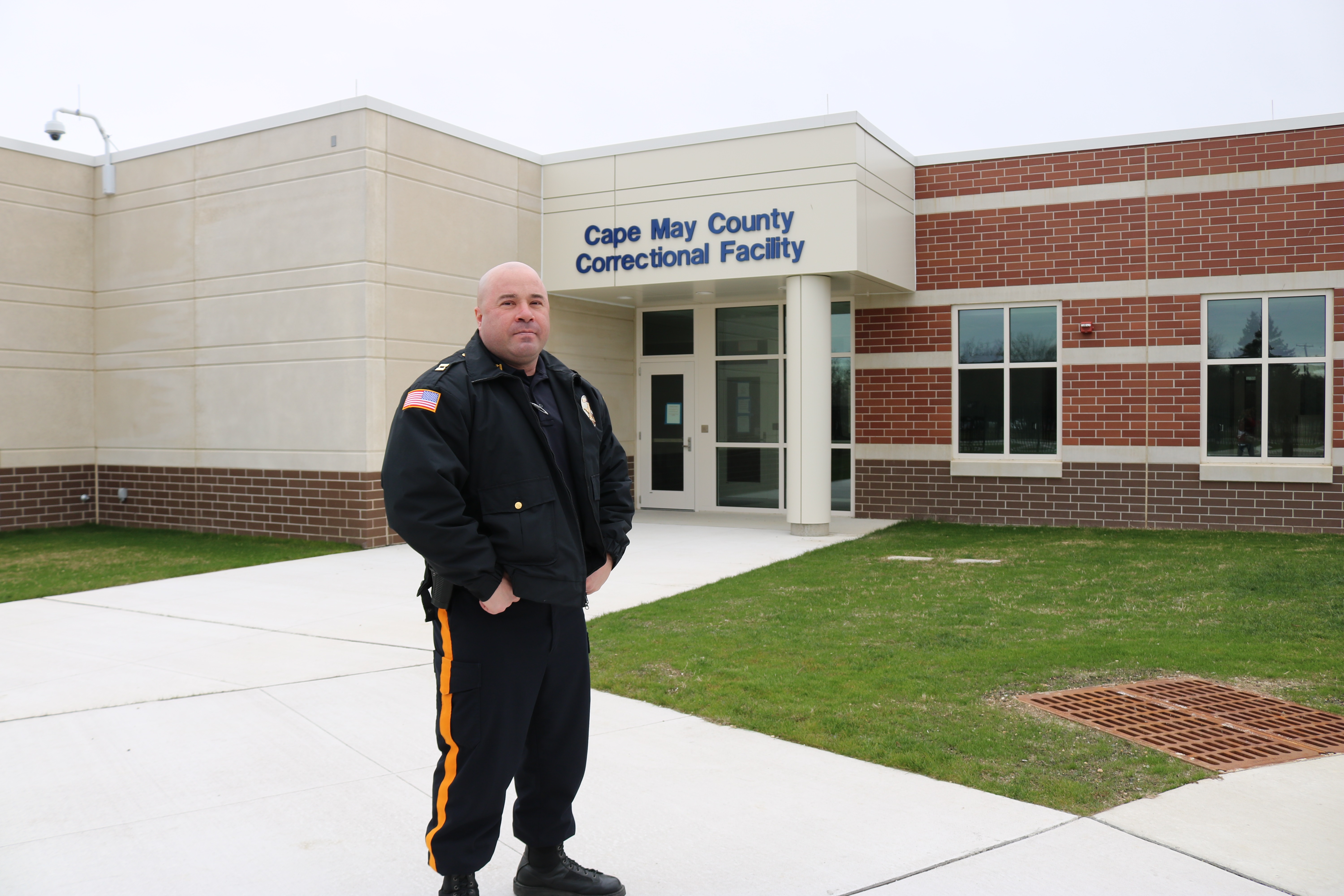 Charles Magill stands outside the new Cape May County Correctional Facility. 