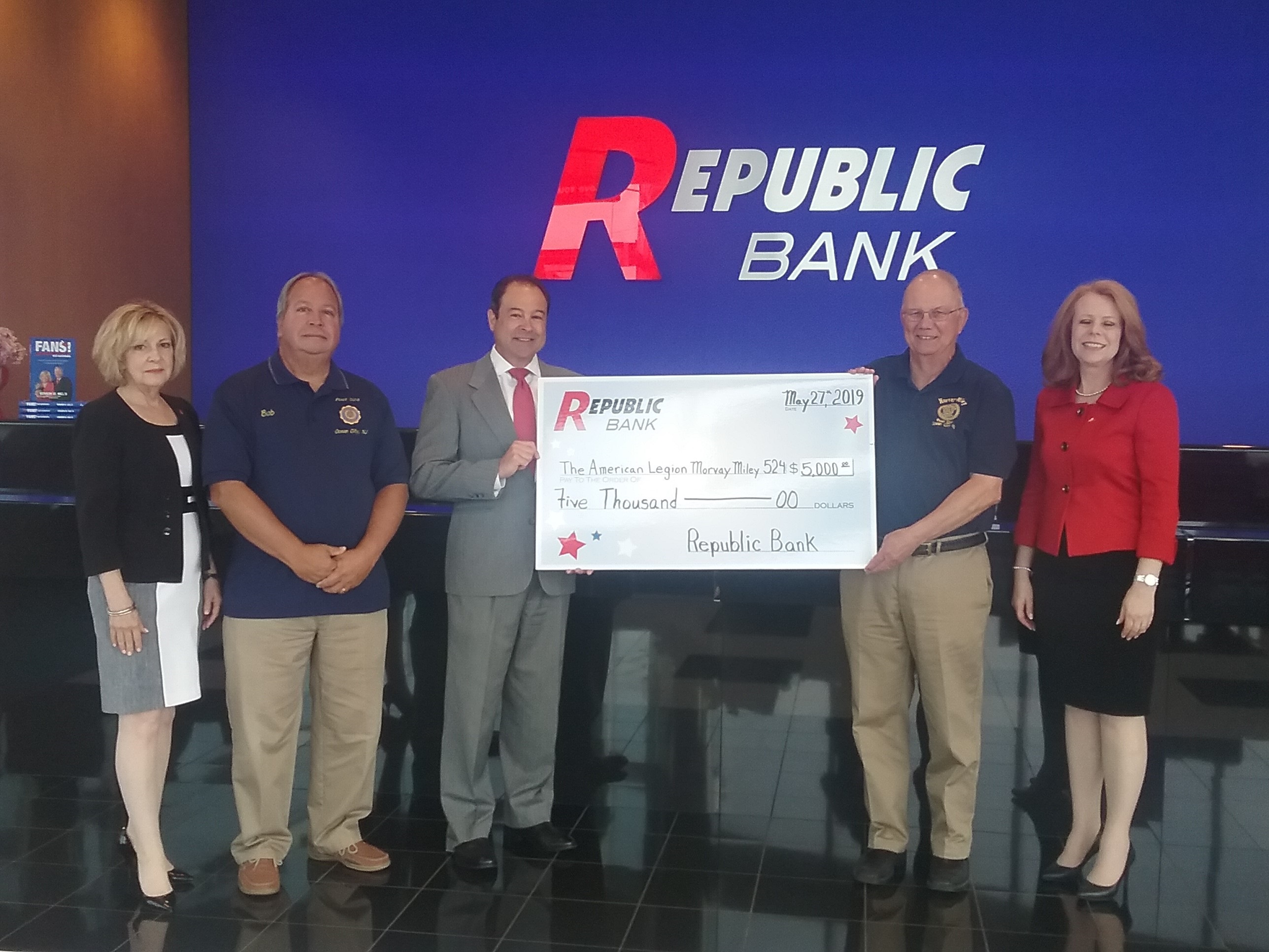 Republic Bank Donates to Ocean City’s American Legion